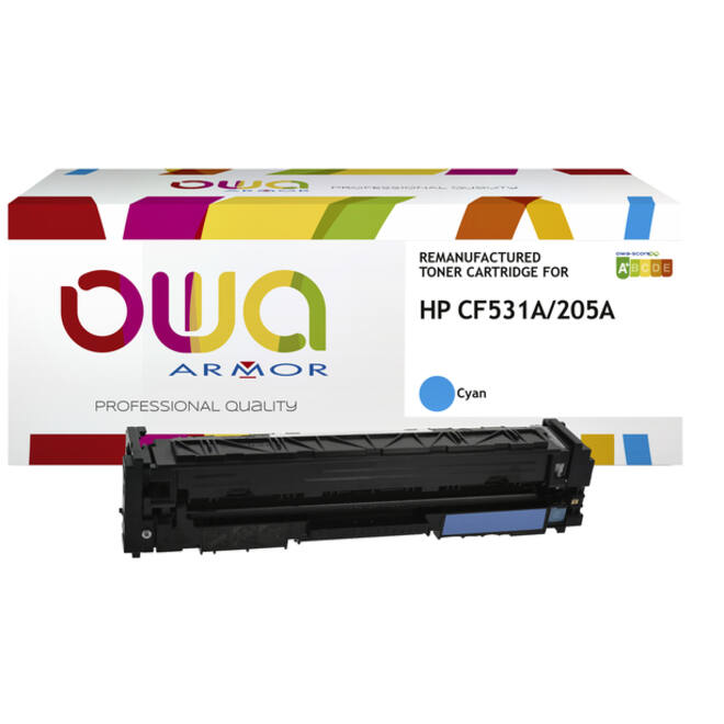 Tonercartridge OWA alternatief tbv HP CF531A blauw