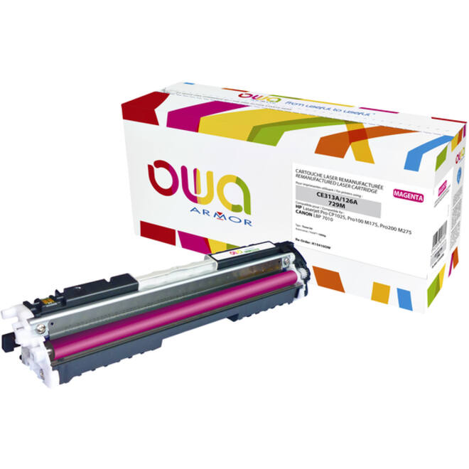 Tonercartridge OWA alternatief tbv HP CE313A rood