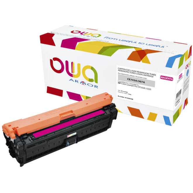Tonercartridge OWA alternatief tbv HP CE743A rood