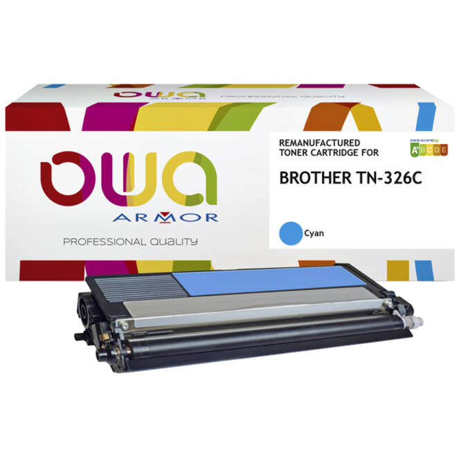 Toner OWA alternatief tbv Brother TN-326C blauw