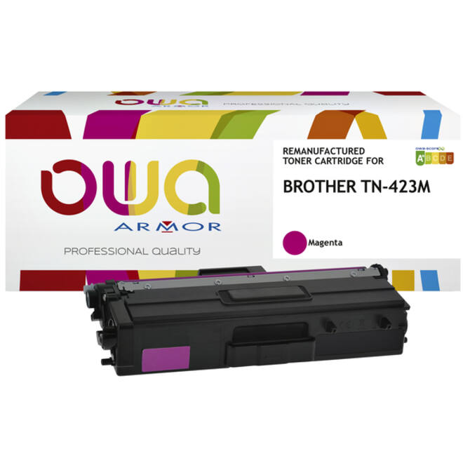Toner OWA alternatief tbv Brother TN-423M rood