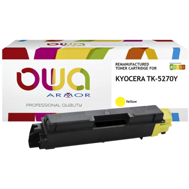 Toner OWA alternatief tbv Kyocera TK-5270Y geel