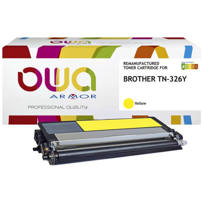Toner OWA alternatief tbv Brother TN-326Y geel