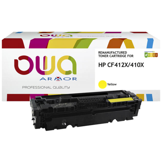 Tonercartridge OWA alternatief tbv HP CF412X geel