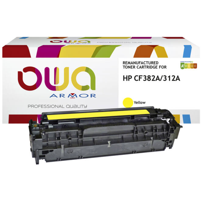 Tonercartridge OWA alternatief tbv HP CF382A geel