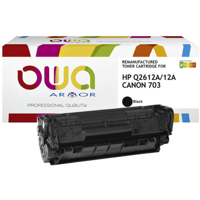 Tonercartridge OWA alternatief tbv HP Q2612A zwart