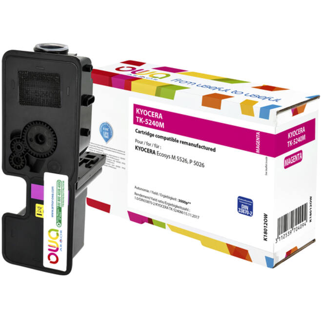 Toner OWA alternatief tbv Kyocera TK-5240M rood