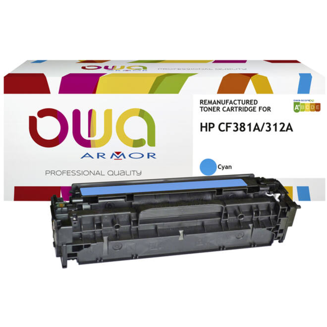 Tonercartridge OWA alternatief tbv HP CF381A blauw