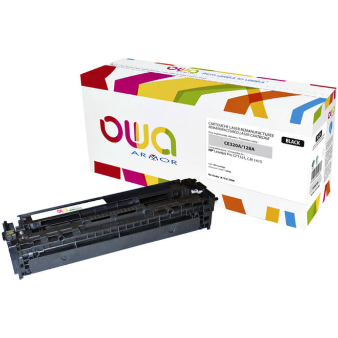 Tonercartridge OWA alternatief tbv HP CE320A zwart
