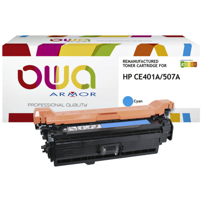 Tonercartridge OWA alternatief tbv HP CE401A blauw