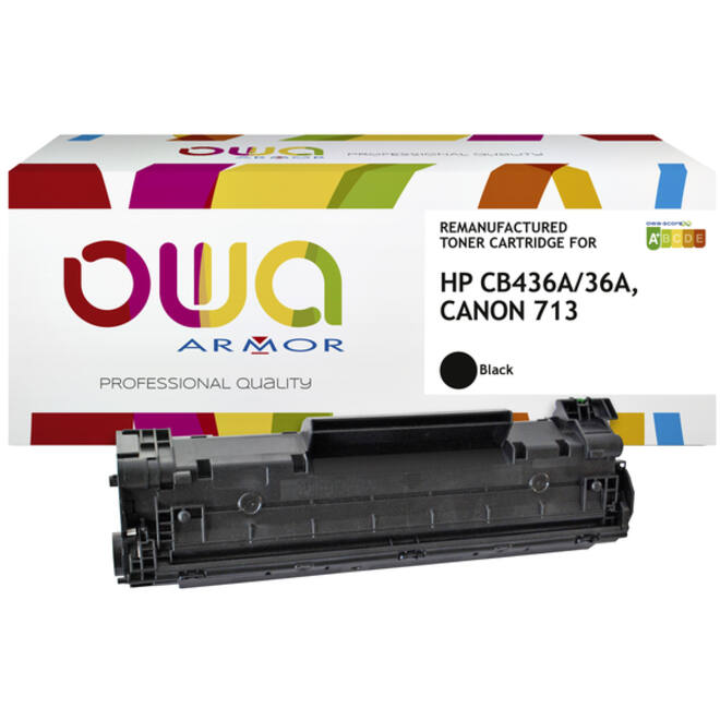 Tonercartridge OWA alternatief tbv HP CB436A zwart