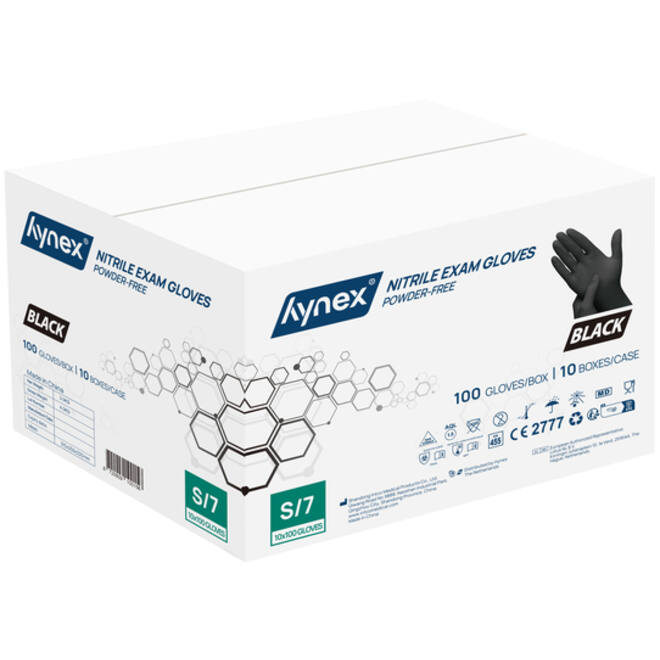 Handschoen Hynex S nitril zwart pak à 100 stuks