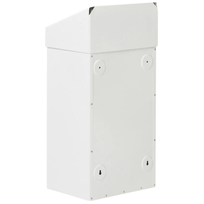 Afvalbak Vepa Bins met pushdeksel 50 liter metaal wit