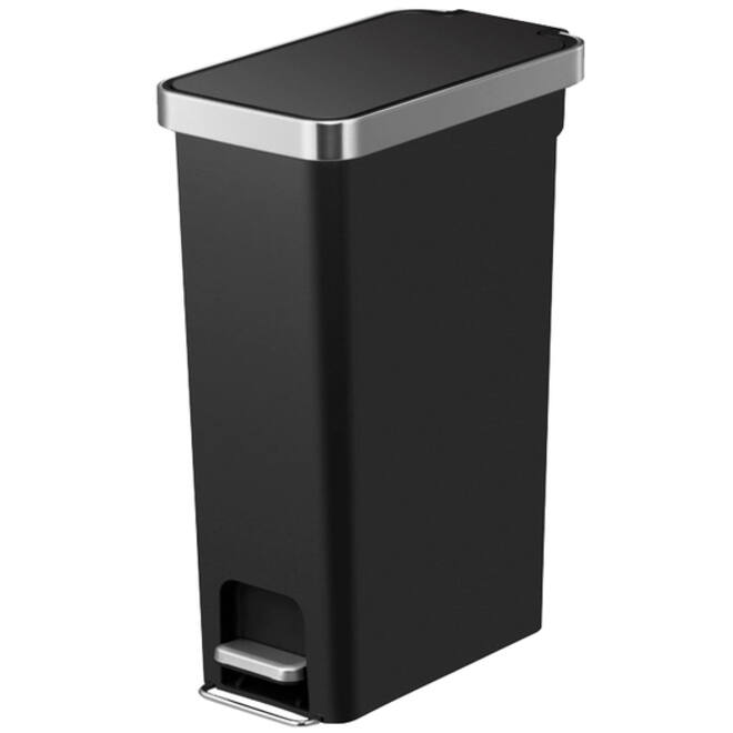 Afvalbak EKO Hana Slim pedaalemmer 40 liter zwart