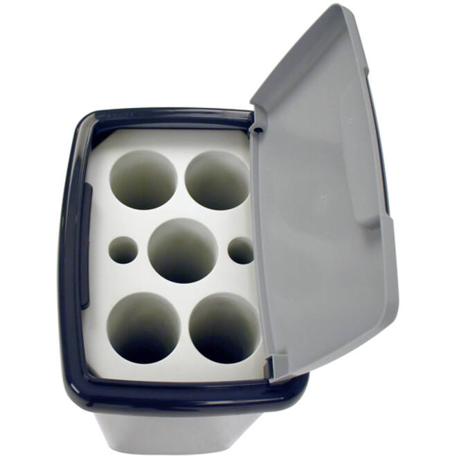 Afvalbak Vepa Bins bekerinzet 5-gaats 50 liter grijs