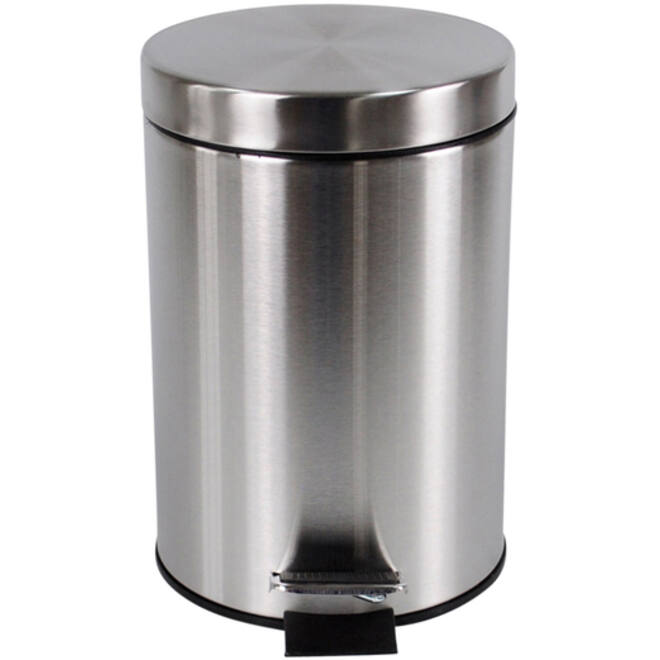 Afvalbak BRASQ pedaalemmer 12 liter rvs