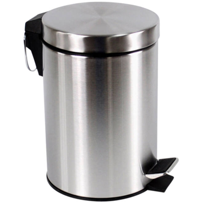 Afvalbak BRASQ pedaalemmer 12 liter rvs