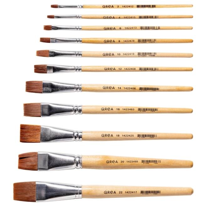 Kwast Qrea synthetisch set à 11 breedtes