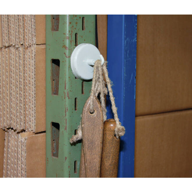Magneet met haak MAUL 36mm trekkracht 6kg wit