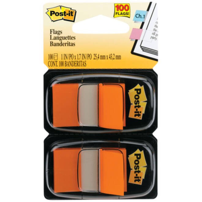 Indextabs 3M Post-it 680 25.4x43.2mm duopack oranje
