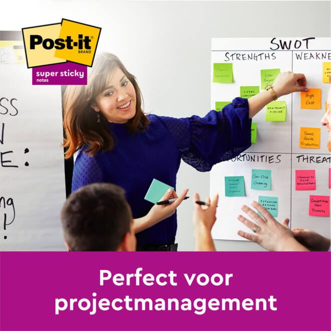 Memoblok 3M Post-it 655 76mmx127mm Super Sticky Oasis