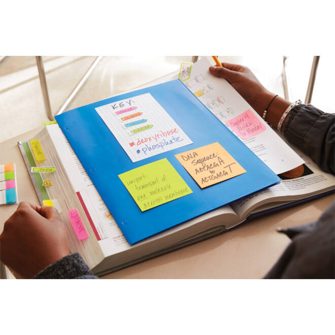 Memoblok 3M Post-it 653 38x51mm neon assorti kleur