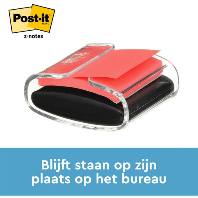 Memoblokdispenser 3M tbv Post-it Z-Note 76x76mm transparant + 12 blok Z-notes