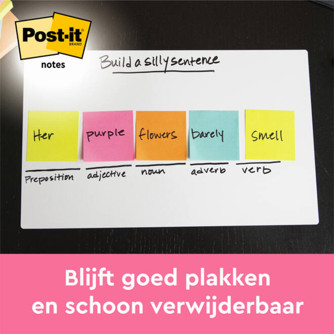 Memoblok 3M Post-it 654 76x76mm Energetic Colours