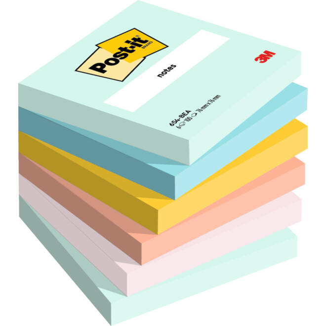 Memoblok 3M Post-it 654 76x76mm Beachside Colour
