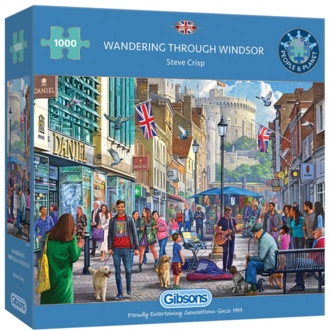 Puzzel Gibsons Wandering through Windsor 1000st