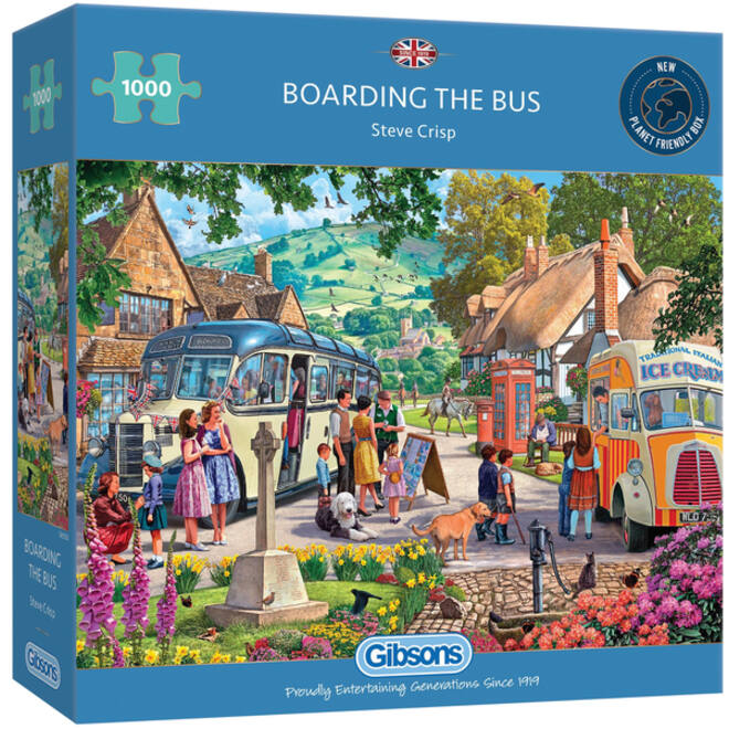 Puzzel Gibsons Boarding the Bus 1000st