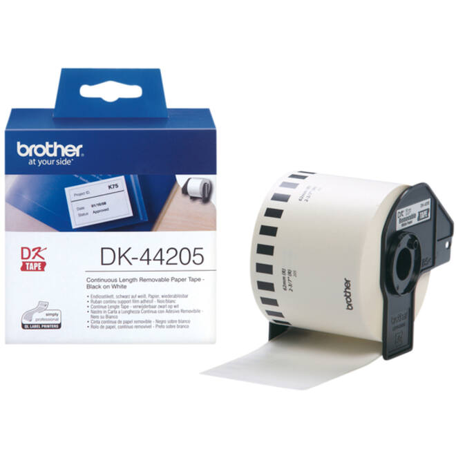 Etiket Brother DK-44205 62mm thermisch 30 meter wit papier