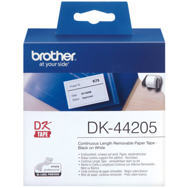 Etiket Brother DK-44205 62mm thermisch 30 meter wit papier