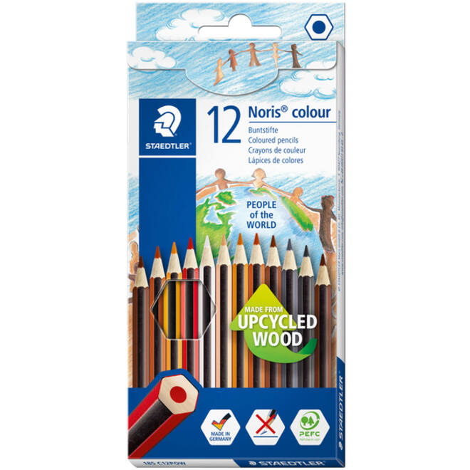 Kleurpotloden Staedtler Noris kleuren People of the World set à 12