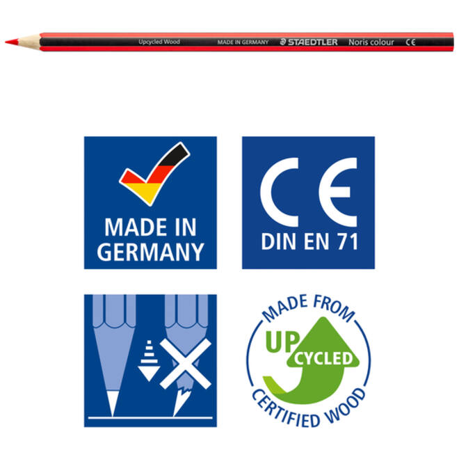 Kleurpotloden Staedtler Noris classpack à 144 stuks 12 kleuren + 3 puntenslijpers gratis
