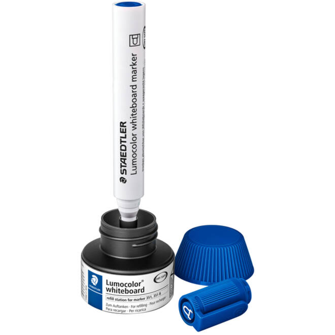 Viltstiftvulling Staedtler Lumocolor whiteboard 20ml blauw