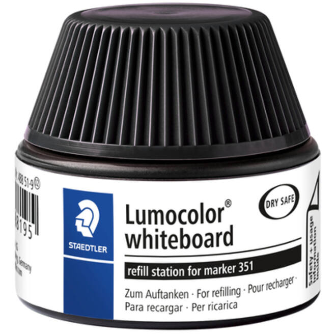 Viltstiftvulling Staedtler Lumocolor whiteboard 30ml zwart