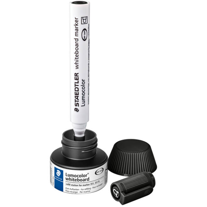 Viltstiftvulling Staedtler Lumocolor whiteboard 30ml zwart