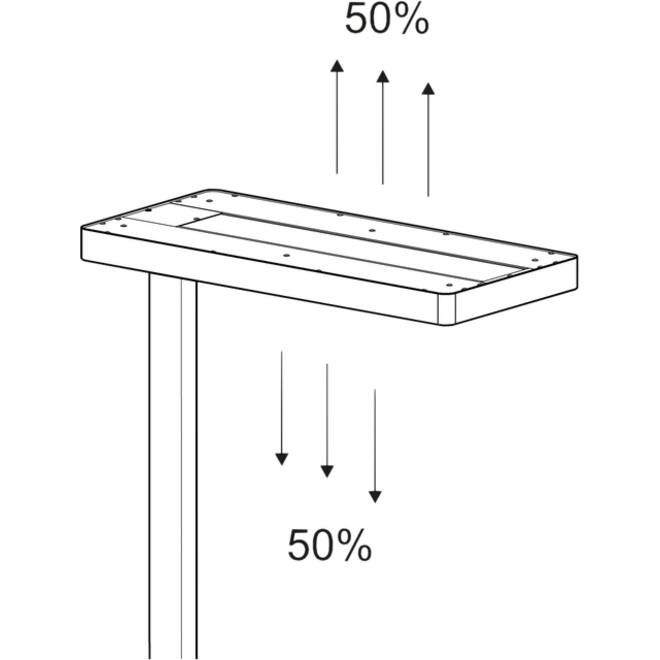 Werkplek tafelklem MAUL Javal LED dimbaar hg 120cm zwart
