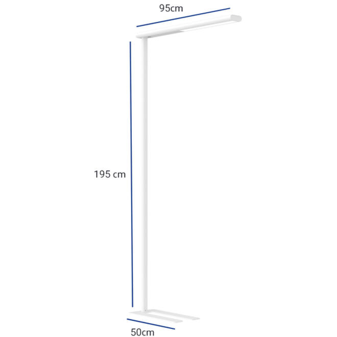 Vloerlamp MAUL Jet LED dimbaar hg 195 cm wit