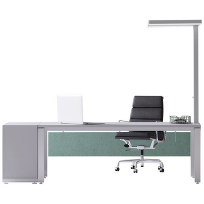 Werkplek tafelklem MAUL Javal LED dimbaar hg 120cm zilver