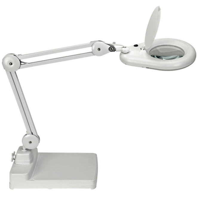 Loeplamp MAUL Viso LED met voet wit