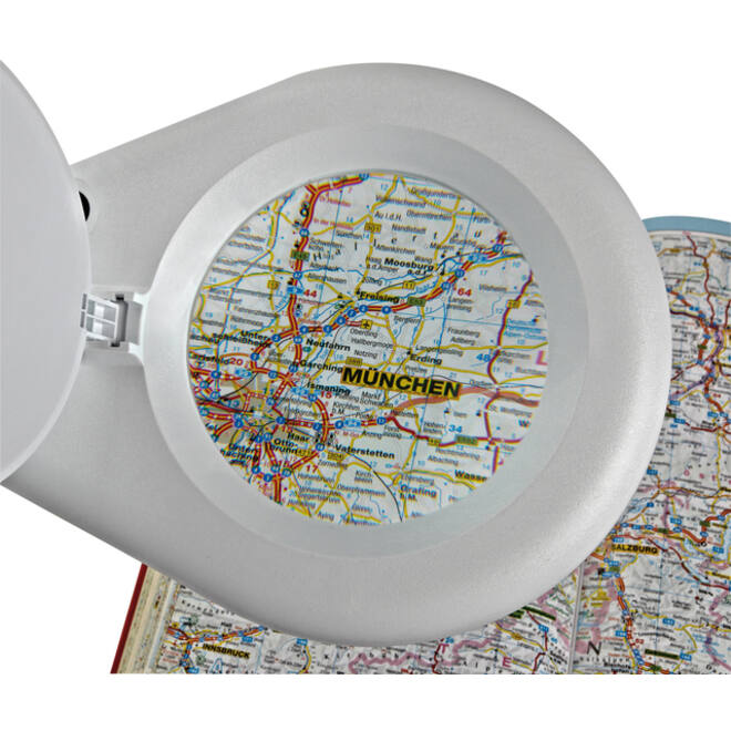 Loeplamp MAUL Viso LED met voet wit