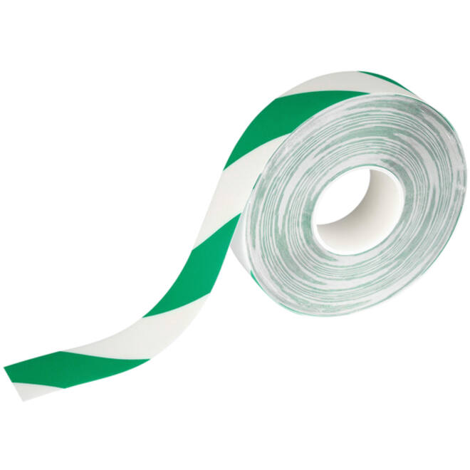 Vloermarkeringstape DURALINE 50mmx30m groen-wit