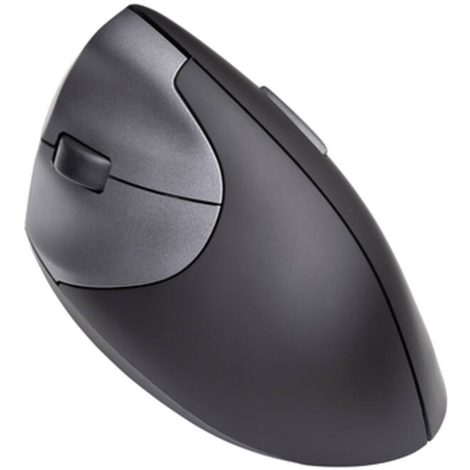 Muis Ergofy SRM VS4 links draadloos zilver zwart
