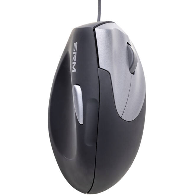 Muis Ergofy SRM VS4 rechts draad zilver zwart