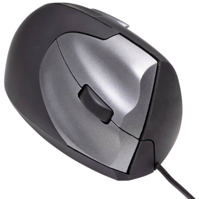 Muis Ergofy SRM VS4 rechts draad zilver zwart