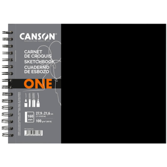 Tekenboek Canson Art Book One 27.9x21.6cm 100gr 80vel spiraal