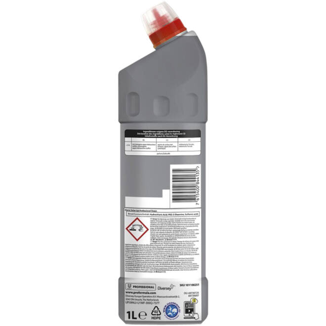 Sanitairreiniger Glorix Pro Formula Toilet Gel Ocean zonder bleek 1000ml