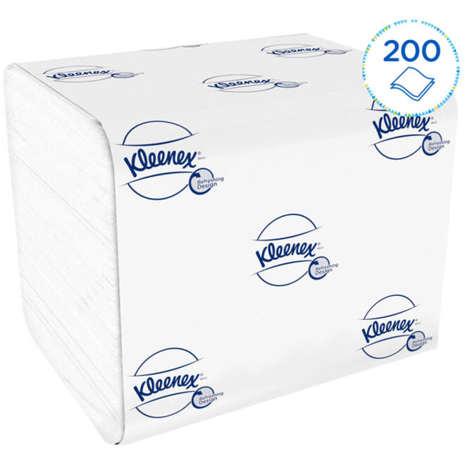 Toiletpapier Kleenex gevouwen tissues 2 laags 36x200stuks wit 8408